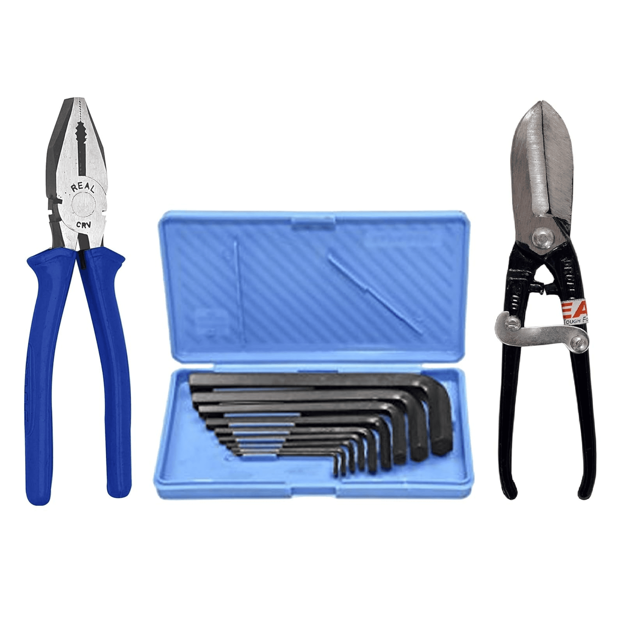 Multiple Hand Tools Real Stf Multi Hand Tool Kit 11 Pc. – Hex Allen Keys 9 Pc. Set – Real ...